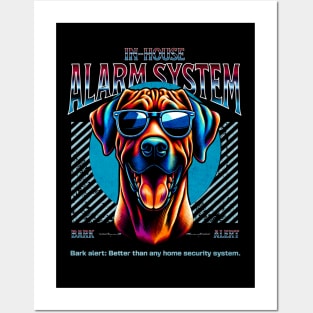 Bark Alert Rhodesian Ridgeback Posters and Art